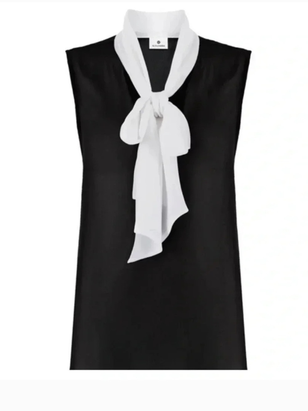 NWT Altuzarra X Target Sleeveless Black & White Sheer Top W/ Tie Neck size Med